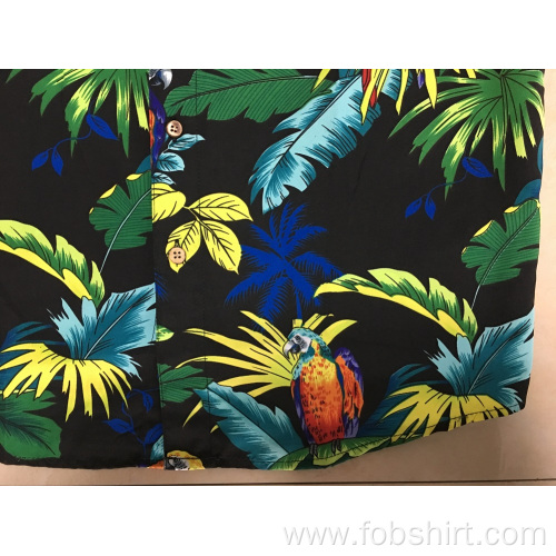 China 100% Polyester printing hawaii shirt Supplier